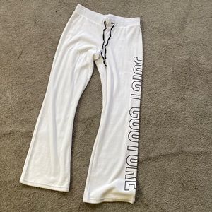 Juicy Couture Velour Track Pants Black & White